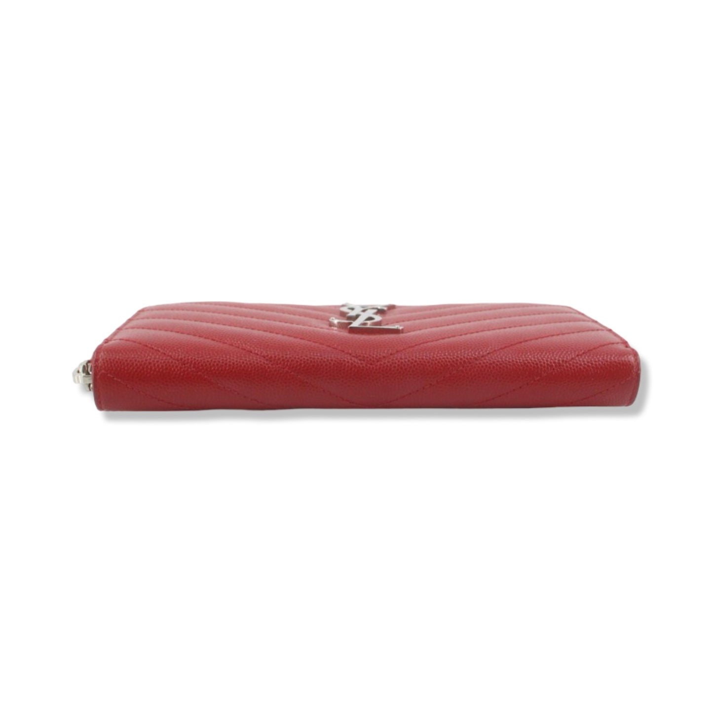 Pre-Owned Saint Laurent Classic Matelasse Chevron Zippy Wallet - YSL1036