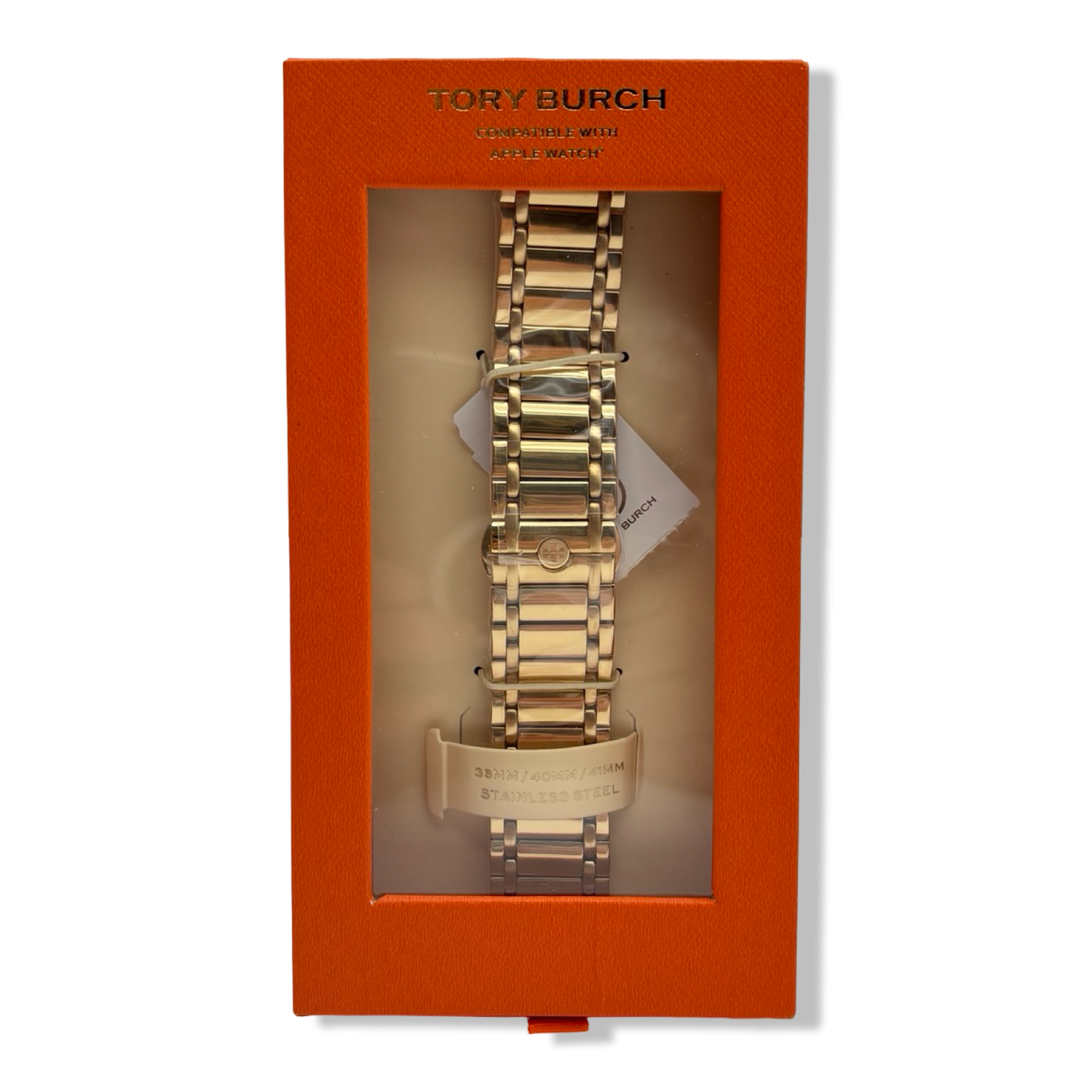 Pre-Owned Tory Burch Miller Gold-Tone Stainless Steel Band for Apple Watch®, 38mm/40mm/41mm)