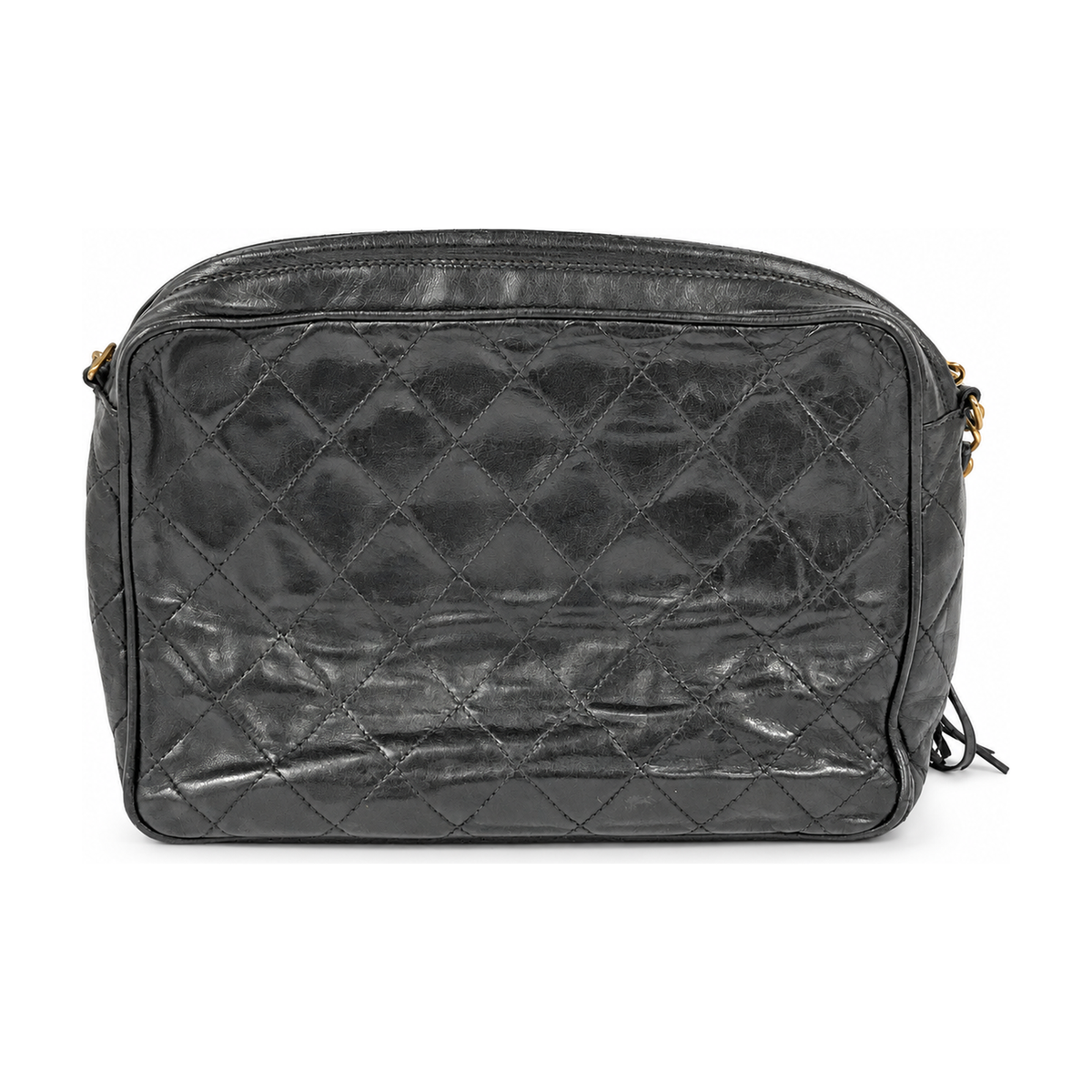 Pre-Owned Vintage Chanel Black Matelasse Chain Shoulder Bag - CH1066