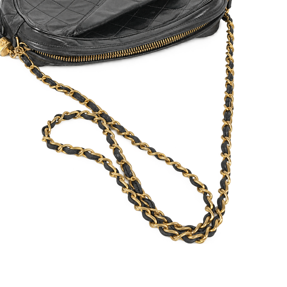 Pre-Owned Vintage Chanel Black Matelasse Chain Shoulder Bag - CH1066