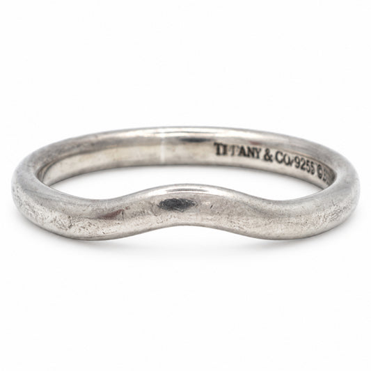 Pre-Owned Tiffany & Co. Sterling Silver Curved Band Ring - Size 4.5 - TIF1076
