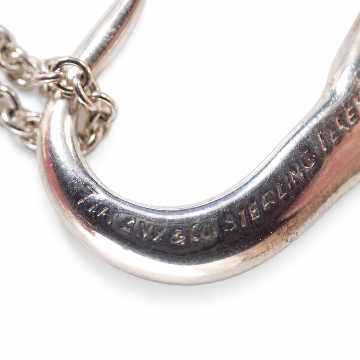 Pre-Owned Tiffany & Co. Sterling Silver Open Heart Necklace - TIF1075