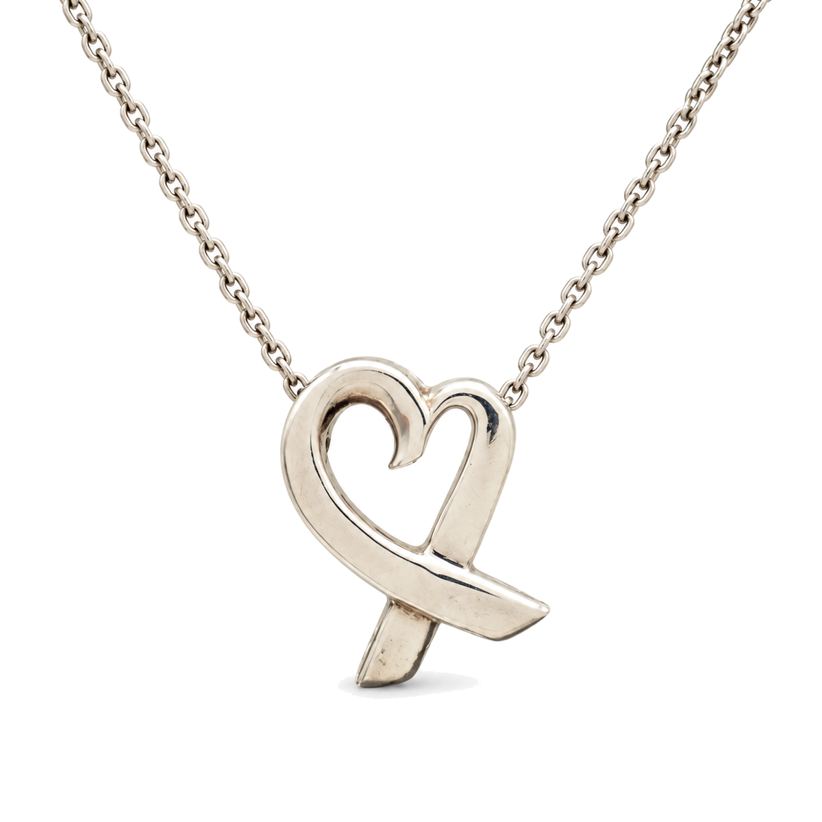 Pre-Owned Tiffany & Co. Sterling Silver Loving Heart Necklace - TIF1065