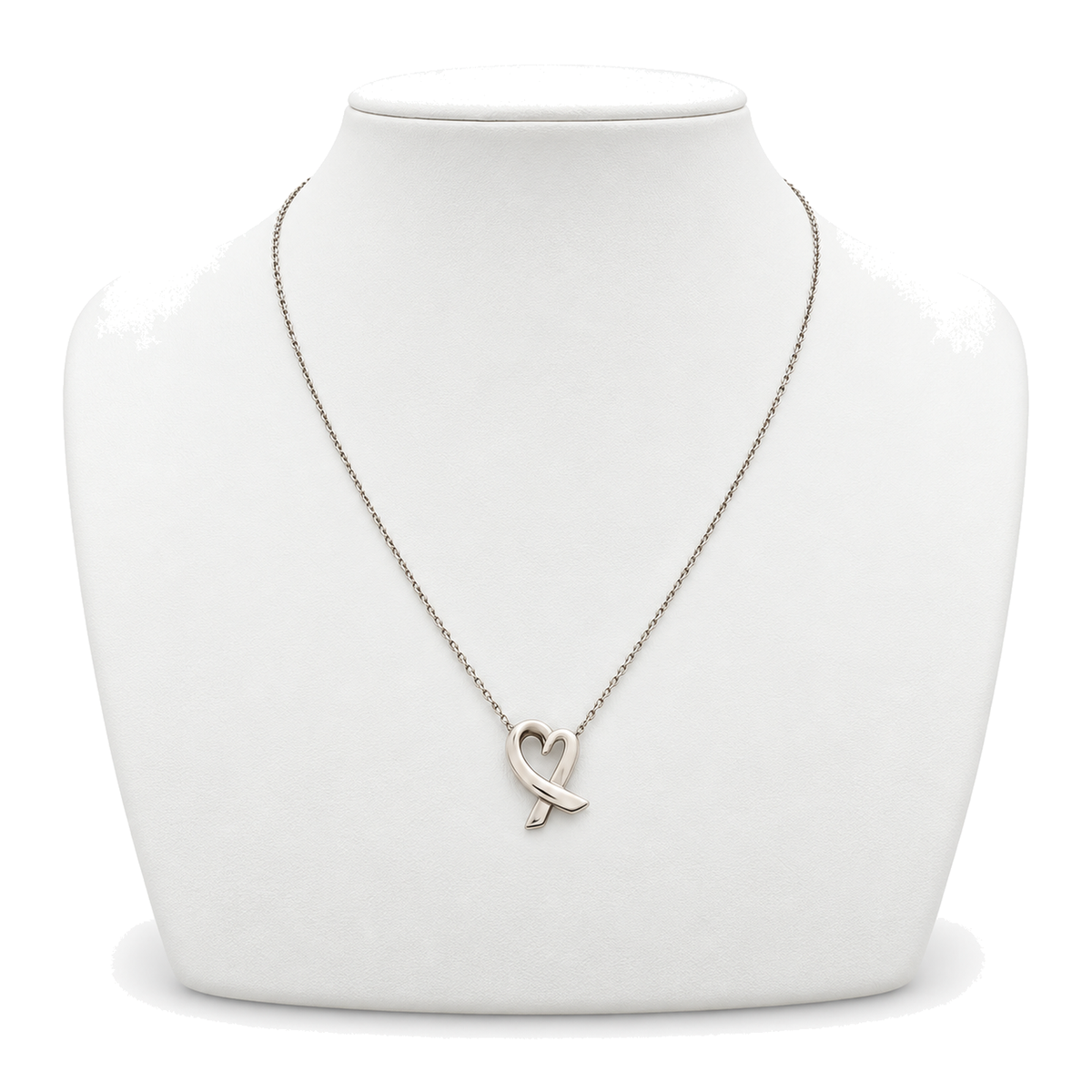Pre-Owned Tiffany & Co. Sterling Silver Loving Heart Necklace - TIF1065