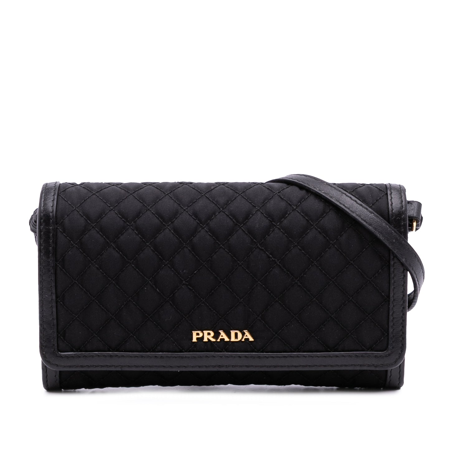 Pre-Owned Prada Tessuto Nylon Impuntu Wallet on Strap - P1014