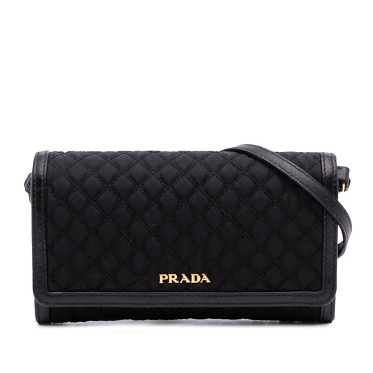 Pre-Owned Prada Tessuto Nylon Impuntu Wallet on Strap - P1014
