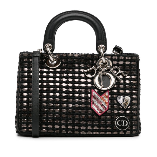 Pre-Owned Dior Metallic Tweed Lady Dior Small - DIO1029