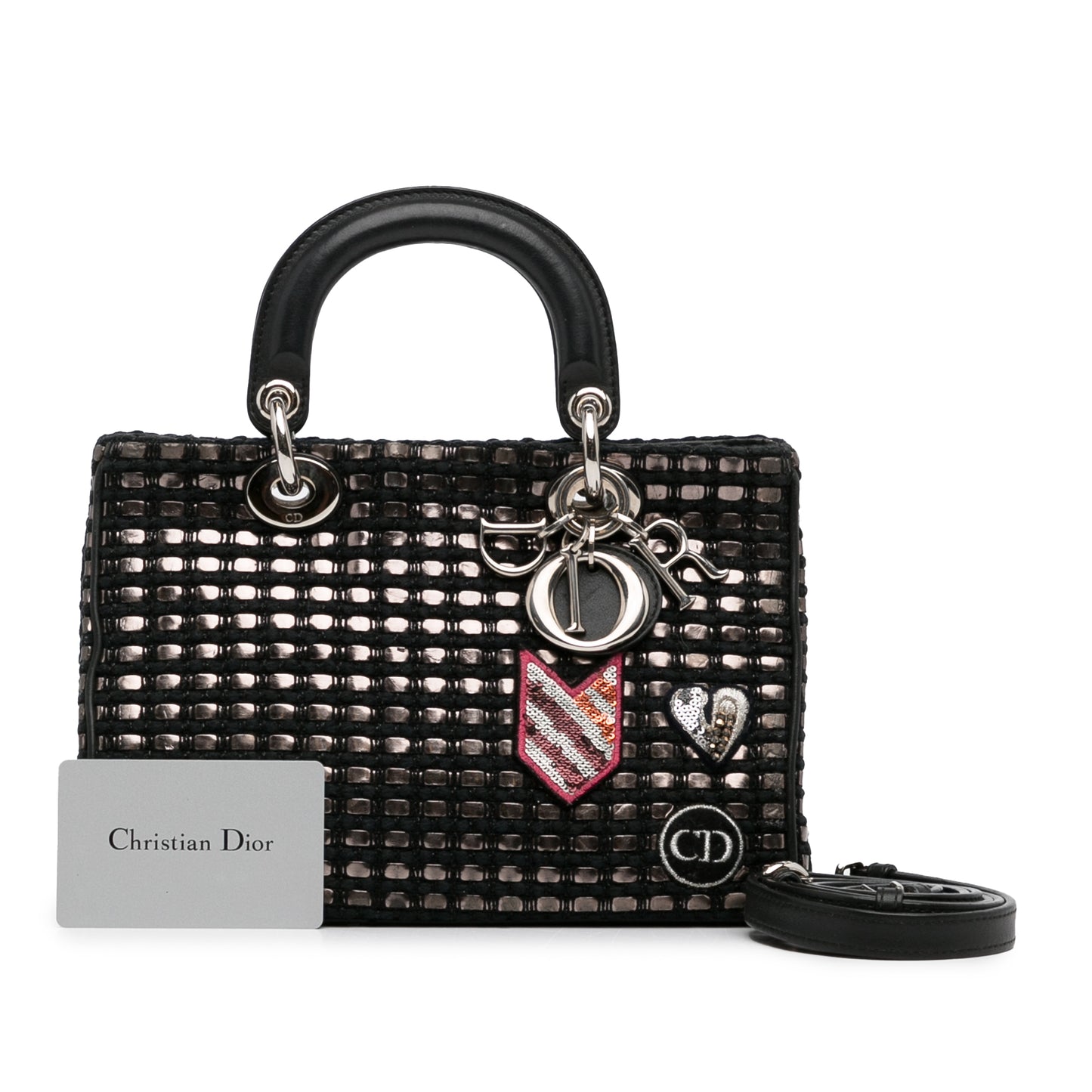 Pre-Owned Dior Metallic Tweed Lady Dior Small - DIO1029