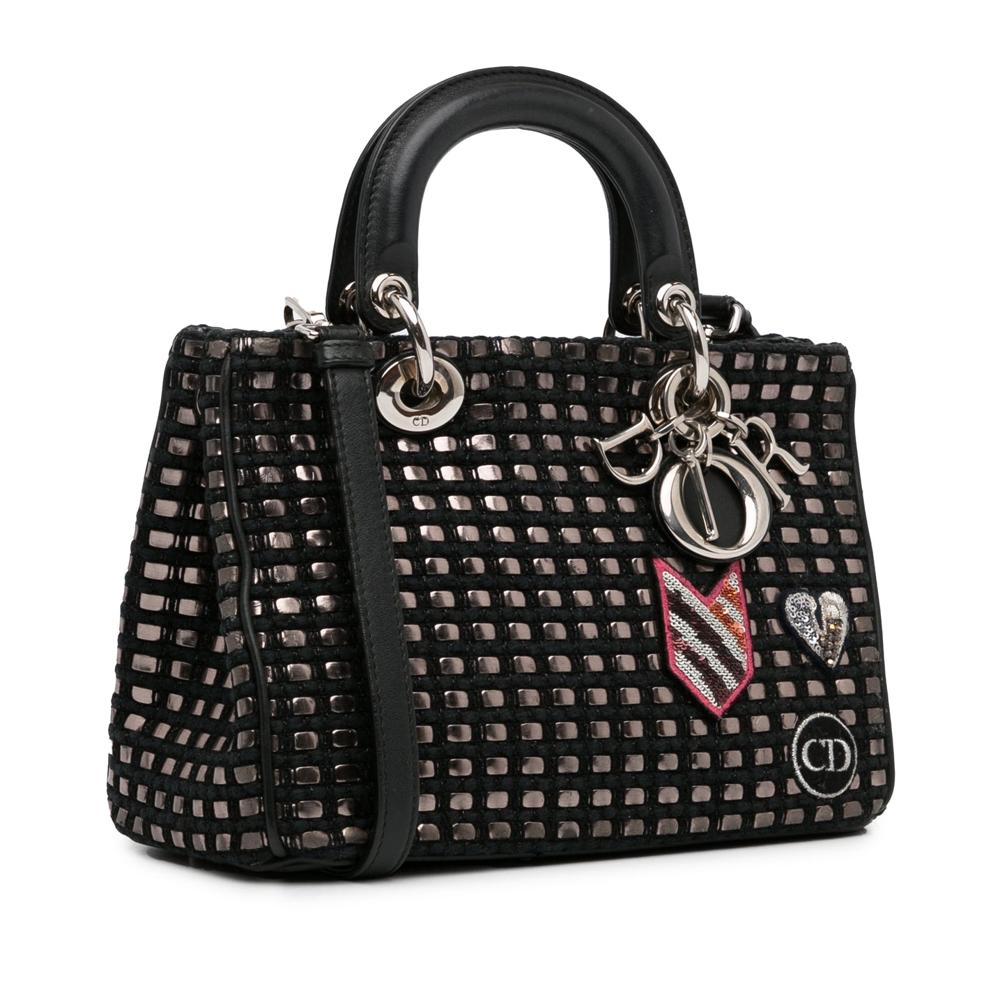 Pre-Owned Dior Metallic Tweed Lady Dior Small - DIO1029