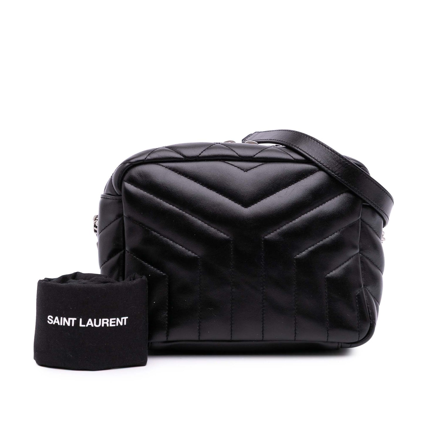 Pre-Owned Saint Laurent Small Calfskin Leather Loulou Bowling Bag - YSL1011