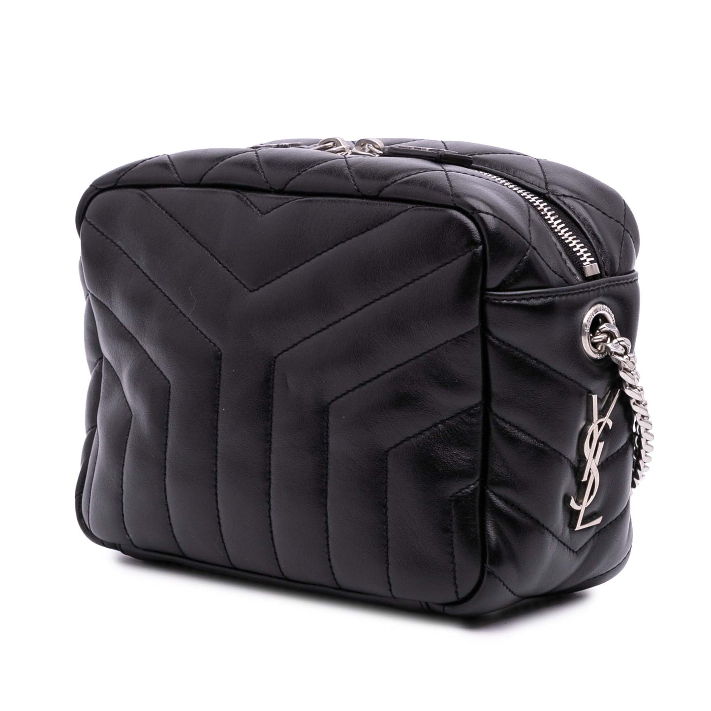 Pre-Owned Saint Laurent Small Calfskin Leather Loulou Bowling Bag - YSL1011