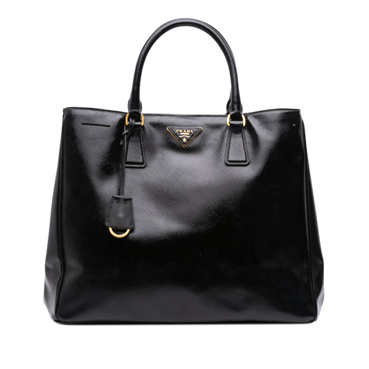Pre-Owned Prada Large Saffiano Vernice Leather Galleria Tote - P1017