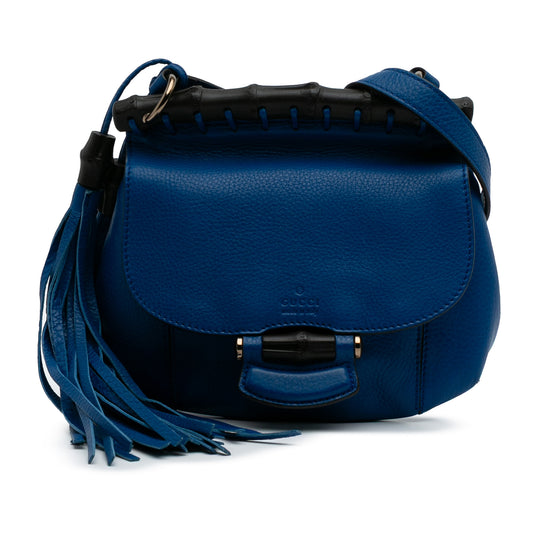 Pre-Owned Gucci Calfskin Leather Small Bamboo Nouveau Fringe Crossbody - G1083