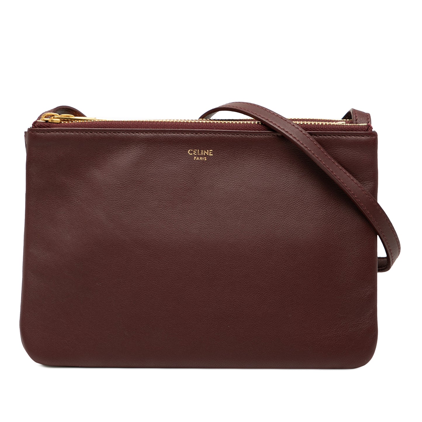 Pre-Owned Celine Small Lambskin Leather Trio Crossbody - CELINE1020