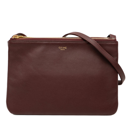 Pre-Owned Celine Small Lambskin Leather Trio Crossbody - CELINE1020