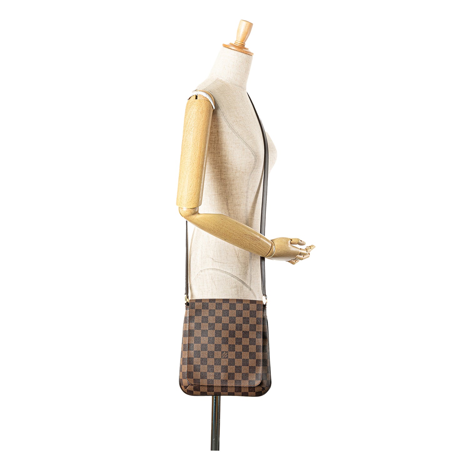 Pre-Owned Louis Vuitton Damier Ebene Canvas Musette Salsa Long Strap - LV1329